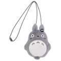 Japan Ghibli Mascot Neck Pouch - My Neighbor Totoro : Grey Fluffy - 1