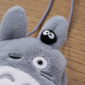 Japan Ghibli Mascot Neck Pouch - My Neighbor Totoro : Grey Fluffy - 2