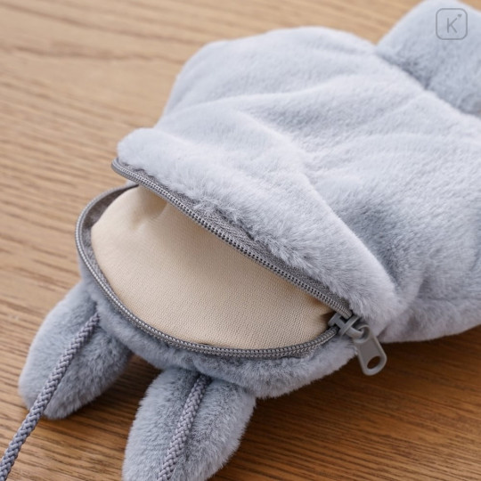 Japan Ghibli Mascot Neck Pouch - My Neighbor Totoro : Grey Fluffy - 3