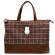 Japan Miffy Quilting Lesson Bag - Miffy : Red Brown Quilted Check