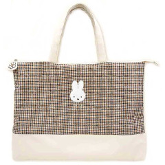 Japan Miffy Quilting Lesson Bag - Miffy : Ivory Quilted Check