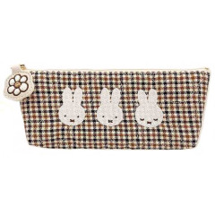 Japan Miffy Slim Pouch - Miffy : Quilted Check
