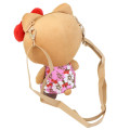 Japan Sanrio Face-shaped Shoulder Bag - Hello Kitty : Retro Heisei Kogal Hibiscus - 2