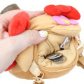Japan Sanrio Face-shaped Shoulder Bag - Hello Kitty : Retro Heisei Kogal Hibiscus - 3