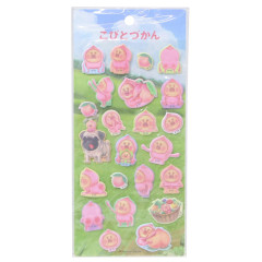 Japan Kobitos Flocked Sticker - Zukan