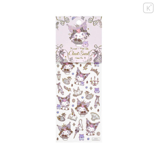 Japan Miki Takei × Sanrio Gold Foil Clear Sticker - Kuromi : Black Swan - 1