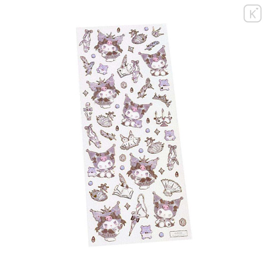 Japan Miki Takei × Sanrio Gold Foil Clear Sticker - Kuromi : Black Swan - 2