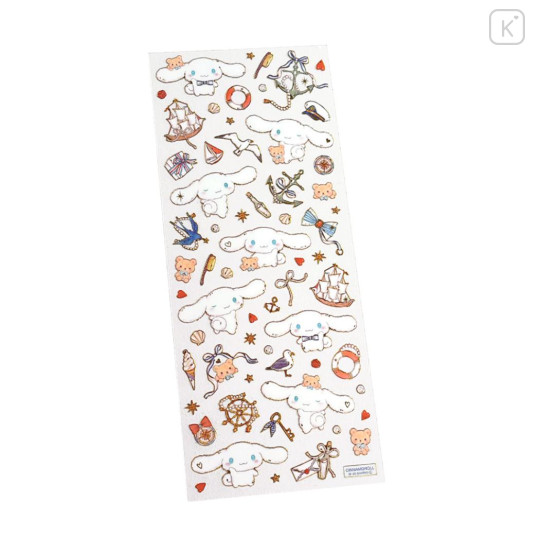 Japan Miki Takei × Sanrio Gold Foil Clear Sticker - Cinnamoroll : Marine - 2
