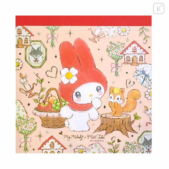 Japan Miki Takei × Sanrio Square Memo Pad - My Melody : Little Red - 1