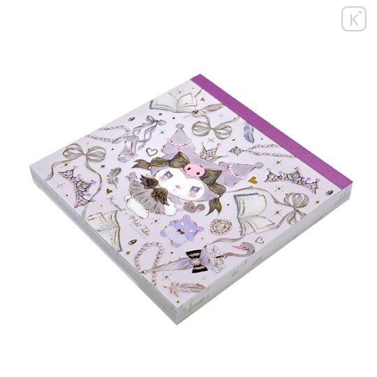 Japan Miki Takei × Sanrio Square Memo Pad - Kuromi : Black Swan - 3