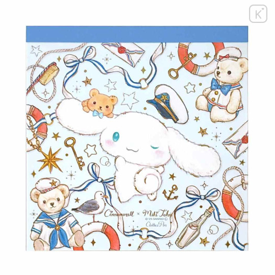 Japan Miki Takei × Sanrio Square Memo Pad - Cinnamoroll : Marine - 1