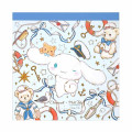 Japan Miki Takei × Sanrio Square Memo Pad - Cinnamoroll : Marine - 1