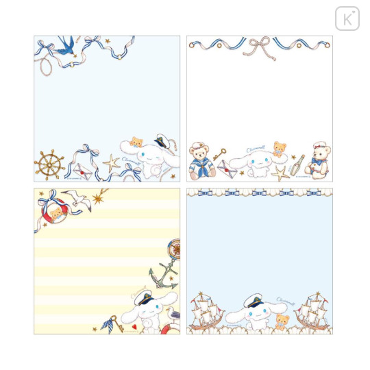 Japan Miki Takei × Sanrio Square Memo Pad - Cinnamoroll : Marine - 2