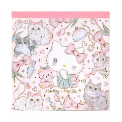 Japan Miki Takei × Sanrio Square Memo Pad - Hello Kitty & Tiny Chum : Elegance