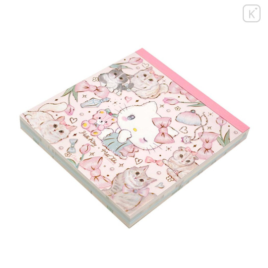 Japan Miki Takei × Sanrio Square Memo Pad - Hello Kitty & Tiny Chum : Elegance - 3