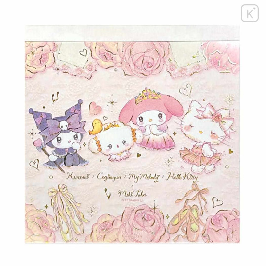Japan Miki Takei × Sanrio Square Memo Pad - Pink Rose - 1