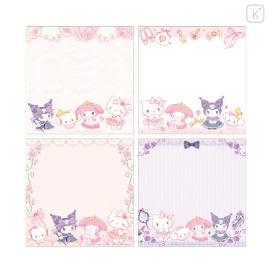 Japan Miki Takei × Sanrio Square Memo Pad - Pink Rose - 2