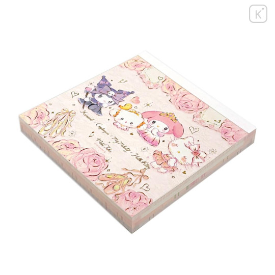 Japan Miki Takei × Sanrio Square Memo Pad - Pink Rose - 3