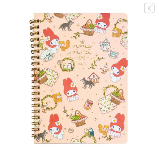 Japan Miki Takei × Sanrio B6 Ring Notebook - My Melody : Little Red - 1