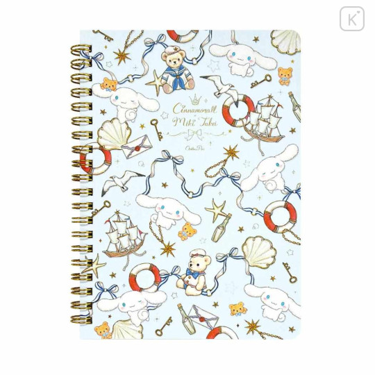 Japan Miki Takei × Sanrio B6 Ring Notebook - Cinnamoroll : Marine - 1