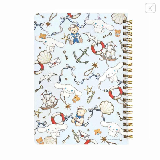 Japan Miki Takei × Sanrio B6 Ring Notebook - Cinnamoroll : Marine - 2
