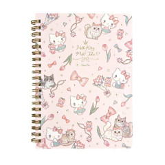 Japan Miki Takei × Sanrio B6 Ring Notebook - Hello Kitty & Tiny Chum : Elegance