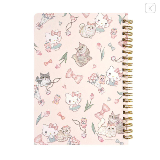 Japan Miki Takei × Sanrio B6 Ring Notebook - Hello Kitty & Tiny Chum : Elegance - 2
