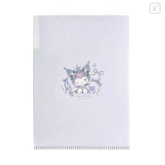 Japan Miki Takei × Sanrio 3 Pockets A5 Clear File - Kuromi : Black Swan - 2
