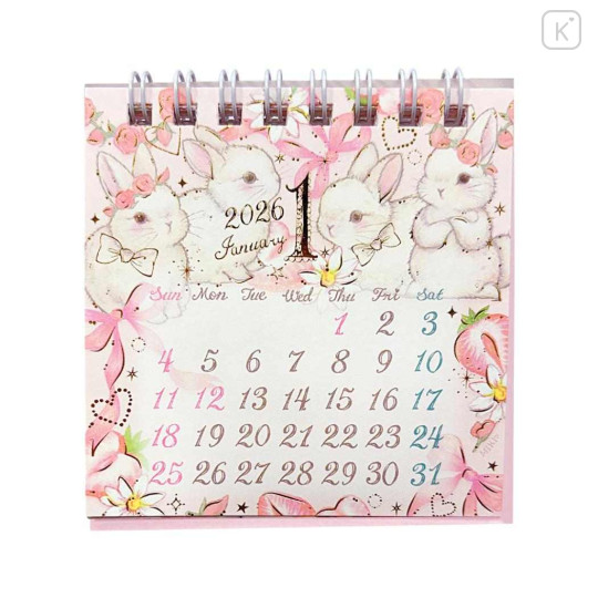 Japan Miki Takei Mini Desk Calendar - Illustration Animal 2026 - 1