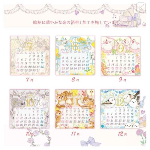 Japan Miki Takei Mini Desk Calendar - Illustration Animal 2026 - 4
