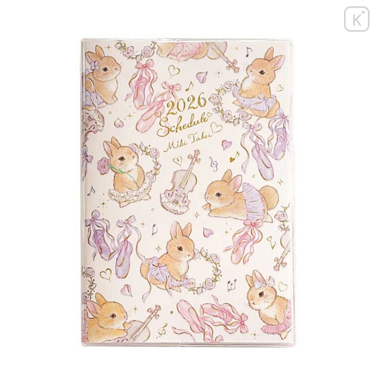 Japan Miki Takei A6 Monthly Schedule Book - Illustration Rabbit 2026 - 1