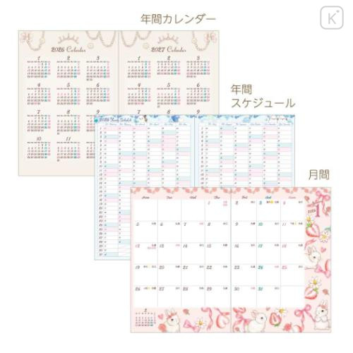 Japan Miki Takei A6 Monthly Schedule Book - Illustration Rabbit 2026 - 4