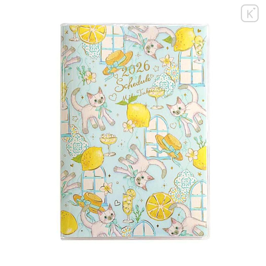 Japan Miki Takei A6 Monthly Schedule Book - Illustration Lemon Cat 2026 - 1