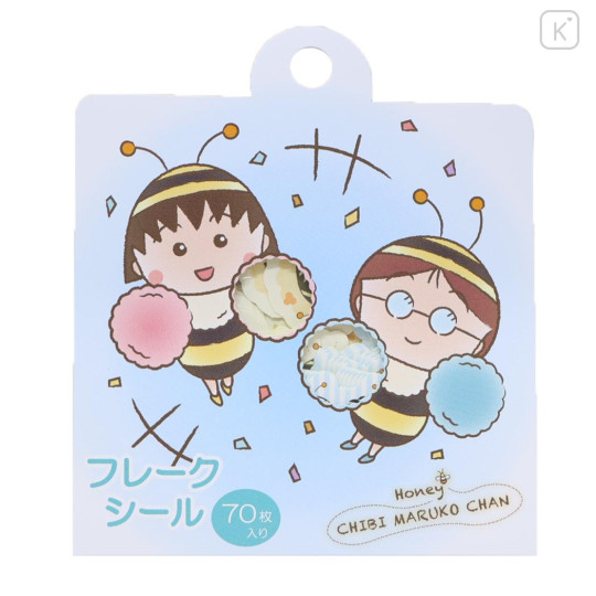 Japan Chibi Maruko Chan Flake Sticker Set - Momoko Sakura : Honey Bee - 1