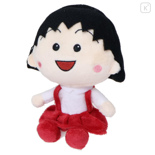 Japan Chibi Maruko Chan Bean Plush Doll - Momoko Sakura : Sitting - 1