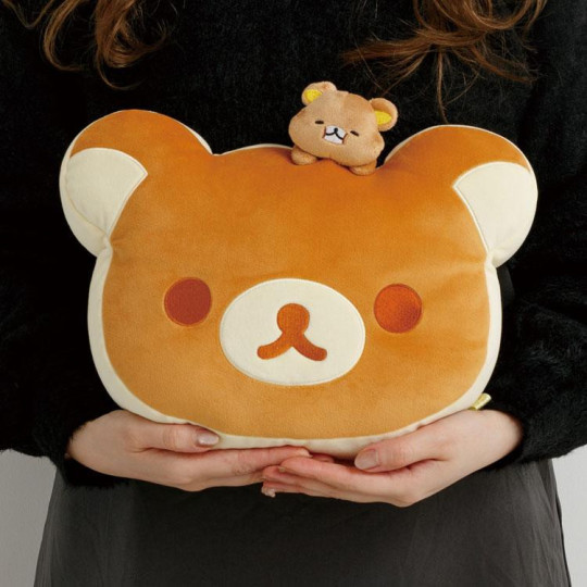 Japan San-X Super Mochimochi Cushion - Rilakkuma Stay with Me Pancake - 5