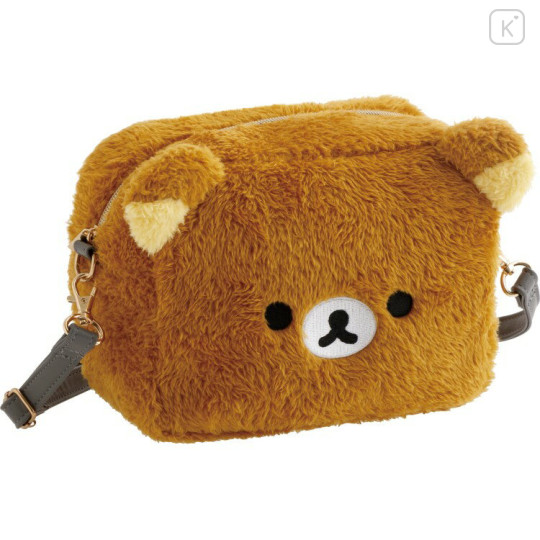 Japan San-X Face-shaped Shoulder Bag - Rilakkuma Stay with Me Fluffy - 1
