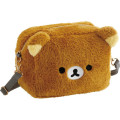 Japan San-X Face-shaped Shoulder Bag - Rilakkuma Stay with Me Fluffy - 1