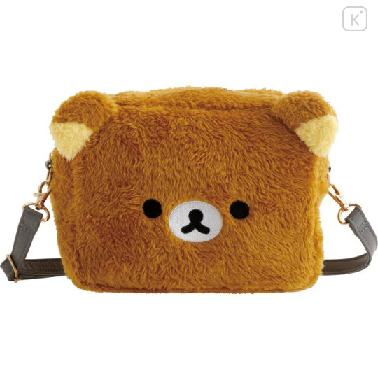 Japan San-X Face-shaped Shoulder Bag - Rilakkuma Stay with Me Fluffy - 2