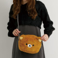 Japan San-X Face-shaped Shoulder Bag - Rilakkuma Stay with Me Fluffy - 3