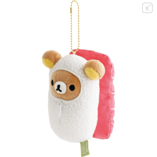 Japan San-X Hanging Plush - Rilakkuma : Anytime Sushi Tuna Nigiri - 3