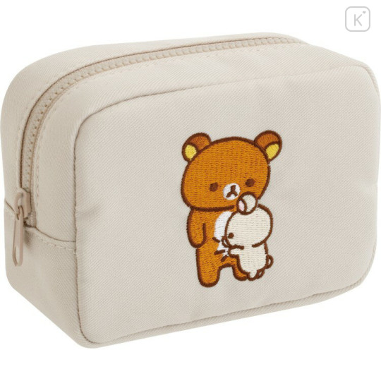 Japan San-X Mini Square Pouch - Korilakkuma & Rilakkuma : Rilakkuma Stay with Me - 1