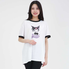 Japan Sanrio Rhinestone Ringer Tee - Kuromi