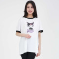Japan Sanrio Rhinestone Ringer Tee - Kuromi - 1