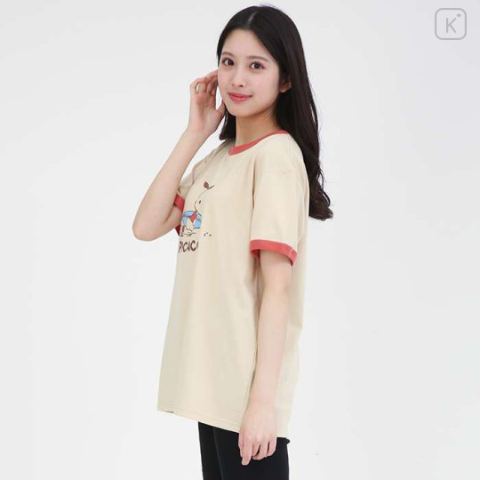 Japan Sanrio Rhinestone Ringer Tee - Pochacco - 3