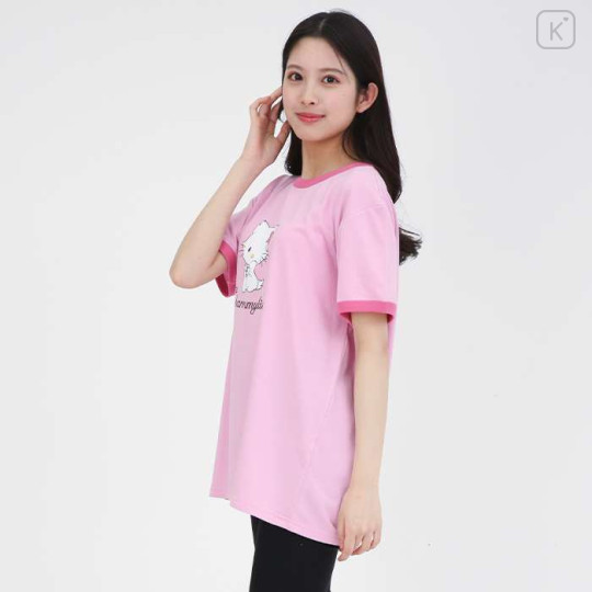 Japan Sanrio Rhinestone Ringer Tee - Charmmy Kitty - 3