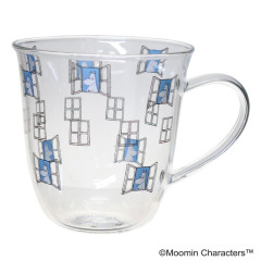 Japan Moomin Glass Mug - Moomintroll : Window Blue