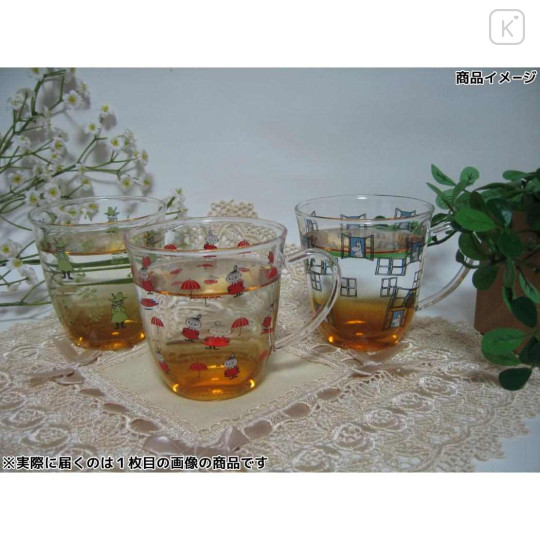 Japan Moomin Glass Mug - Moomintroll : Window Blue - 3