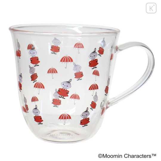 Japan Moomin Glass Mug - Little My : Umbrella Red - 1