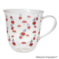Japan Moomin Glass Mug - Little My : Umbrella Red - 1